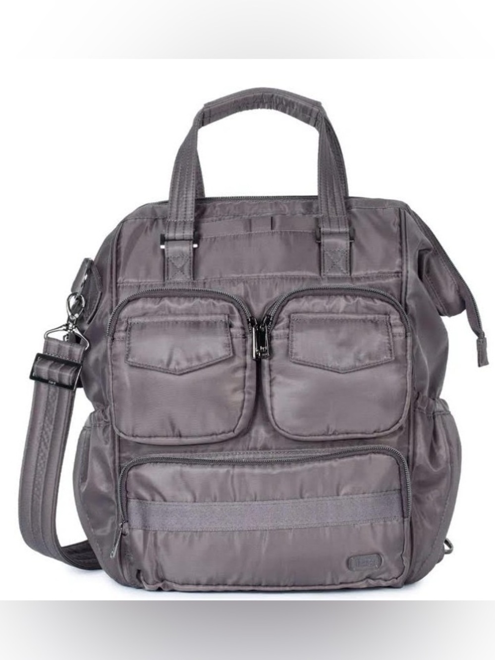 Lug Via 2 Convertible Tote Bag Backpack Gunmetal Grey